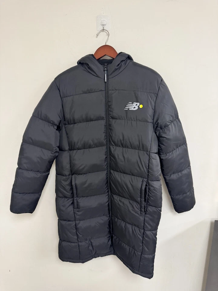 Chaqueta polar New Balance larga con capucha cremallera completa acolchada para hombre 4JM529C Foto 1 de 1