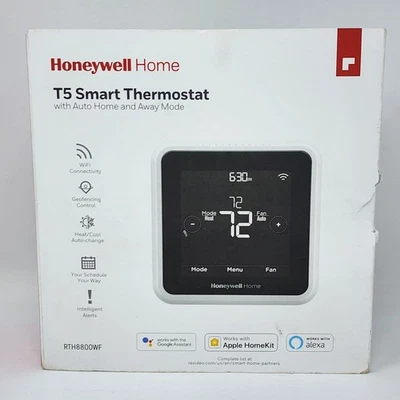 Termostato inteligente Honeywell T5 Wi-Fi RTH8800WF con modo automático de hogar y visitante Foto 1 de 4