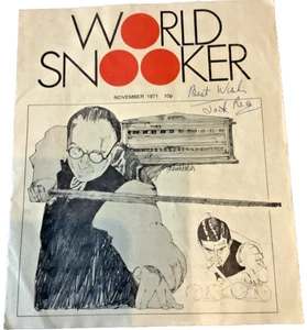 Alex Higgins Signed World Snooker Magazine before any Career Win Scarce 1971 - Picture 1 of 6