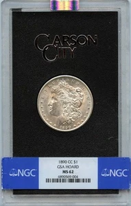 1890-CC Morgan Dollar GSA HOARD S$1 NGC MS62 - Picture 1 of 2