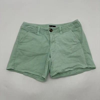 Pantalones Cortos American Eagle Outfitters Midi Elastizados Mujer Talla 6 Bolsillo Verde ..#35770 Foto 1 de 4