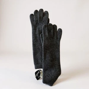 Bergdorf Goodman Damen 100% Kaschmir Handschuhe Grau One Size Neu mit Etikett Luxus Strick - Bild 1 von 8