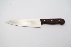 Coltello da chef vintage R.H. Researchner Co. Victorinox - totale 13" - manico in legno - Foto 1 di 9