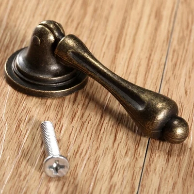 5x Simple Door Cabinet Cupboard Drawer Wardrobe Closet Drop Pull Handles Knobs - Image 1 of 4