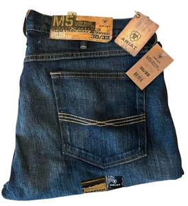Jeans Ariat M5 ajustados elásticos legado apilables rectos NUEVO para hombre talla 38/32 - Imagen 1 de 8