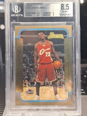 ЛЕБРОН ДЖЕЙМС ЗОЛОТОЙ ДЕБЮТАНТ - 2003-04 Bowman Gold RC BGS 8.5 NM-MT + CAVALIERS - Изображение 1 из 2