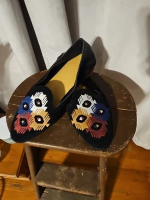 Mocasín Soludos Embriodered Venetian 8.5 Southwestern Mujer Zapatilla Plana  Foto 1 de 4