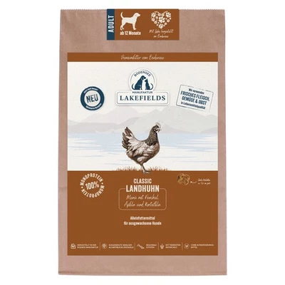 Lakefields Premium 2,5kg Trockenfleisch-Menü Landhuhn, Fenchel, Äpfel, Kartoffel - Bild 1 von 2