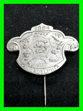 Unique 1884 Antique Philadelphia Science Badge Pewter By C.P. Herold ~ Very Rare