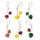 Car Interior Decoration Leather Maple Leaves Rearview Pendant Women Gift