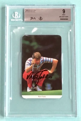 Nick Faldo 1986-1987 Fax Pax Signature Signed Autograph Rookie RC JSA BGS 9 AUTO - Image 1 of 4