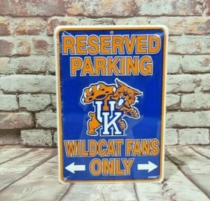 University Kentucky Wildcats geprägtes Aluminium Parkplatz Schild Bar/Garage - Bild 1 von 2