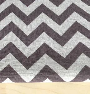 433.Shabby Chic brown Zig Zag CHEVRON Linen Cotton Fabric. Price per 1/2 metre - Picture 1 of 2
