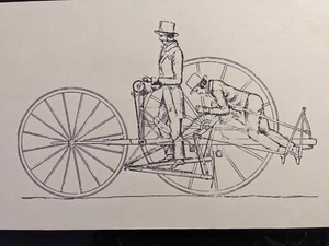 Antigua impresión de bicicleta conceptual carteles de arte bicicletas farthing inglés inglés inglés auto - Imagen 1 de 2