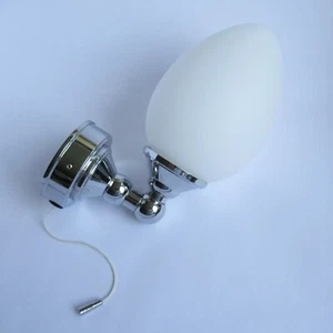 Burlington Edwardian Single Elliptical Wall Light with Pull Cord (Bathroom G9) - Picture 1 of 11