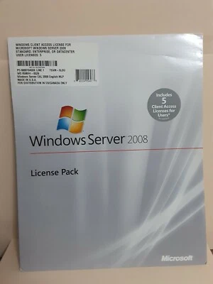 Windows Server 2008 License Pack_5 CAL_SKU: R18-02503 - Image 1 of 2