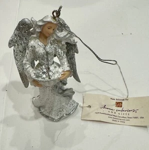 Home Interiors Engel mit Korb mit Sternen Ornament. - Harz - 3 1/2" x 2" - Bild 1 von 5