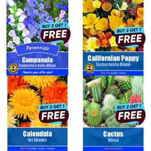 Flower Seeds UK Grow Your Own Outdoor Plants Borders | Over 73 varieties - Picture 1 of 101