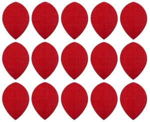 5 New Sets Rip Stop Nylon Fabric Pear Dart Flights - Ships w/ Tracking - Red - Picture 1 of 1