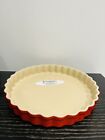 Le Creuset Stoneware Fluted Flan /Pie Baking Dishes 24cm Red