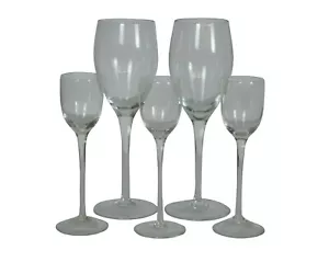 5 bicchieri vintage con gambo bianco e liquore cordiale 6,5"" e 8,5" - Foto 1 di 9