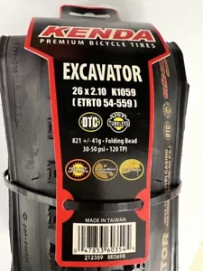 KENDA ESCAVATOR ERIC CARTER 26X2.10 K1059 DTC 54-559 FOLDING TUBELESS - Picture 1 of 4