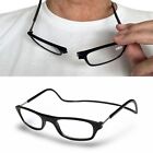 Reading Glasses Neck Hanging Magnetic Nose Bridge Click 1.50 2.00 2.50 Black