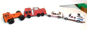 4 VINTAGE LOT OF DIE-CAST VEHICLES 2 1992 TONKA'S and 2 1980 HOT WHEELS - Picture 1 of 13
