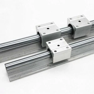 2X SBR25 1200mm (L) LINEAR RAIL 25mm fully supported SHAFT ROD + 4 SBR25UU Block - Picture 1 of 4