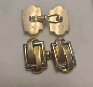 mens 14k gold cufflinks used - Picture 1 of 4