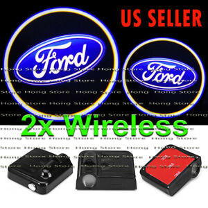 2x Wireless FORD Ghost Shadow Projector Laser LED Courtesy Door Step Light