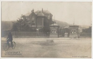 Postal vintage de Noruega Norge - arena de cristal, estaciones de banderas - sello RPPC - Imagen 1 de 2