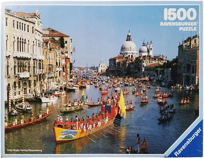 Ravensburger Puzzle 1500 Pieces 1986 Venezia Regata Storica Venice Italy 162727 - Image 1 of 4