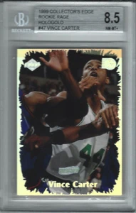 Collector's Edge Rookie Rage Holoold 1999 #22/50 Vince Carter BGS 8,5 Raptors - Imagen 1 de 2