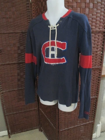 CCM pro ok'd Montreal Canadiens Sweater Jersey Sweatshirt Retro Mens Medium Cover