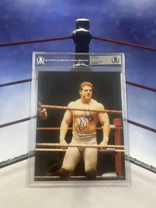 FOTO FIRMATA DAVEY BOY SMITH AUTOGRAFATA 8X10 WWF LEGGENDA BECKETT BAS SLABBED - Foto 1 di 5