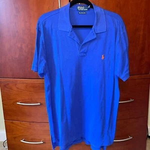 Polo by Ralph Lauren Hombre Polo Azul con Logo Naranja Caballo - Imagen 1 de 3
