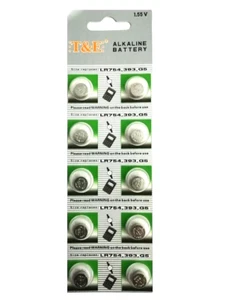 10 Batterie Pile T&E AG5 LR754 393 G5 AG5 L754F LR754 G5 LR48 193 GP93A 393 SR75 - Imagen 1 de 1