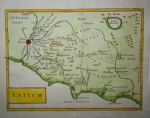 Antique map of Central Italy and Rome by Christoph Cellarius 1745 - Picture 1 of 3