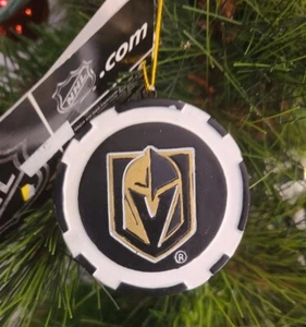 Evergreen Las Vegas Golden Knights, Game Chip Ornament - Picture 1 of 3