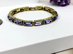 Heidi Daus Square Crystal Bracelet Purple - Picture 1 of 5