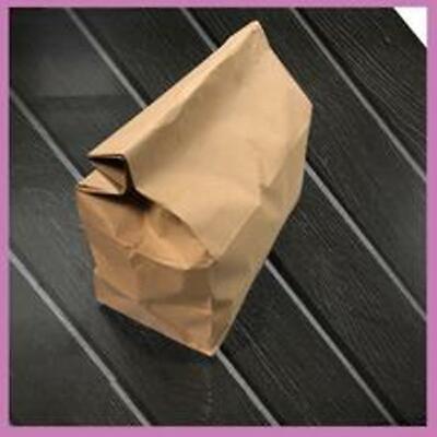 Takeaway (250 Per Pack) Brown SATCHEL Bag 70gsm,NOT BLOCK BOTTOM.Grab And Go Bag • 20.50£