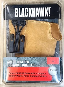 BlackHawk! GLOCK  29 30 39 Suede Leather IWB Tuckable RH Holster SIZE 10 ITP - Picture 1 of 11