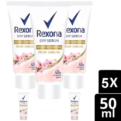REXONA Sérum Seco Desodorante Clareador Proteção 48hr 5 peças - Imagem 1 de 3