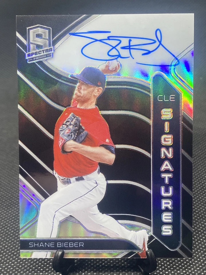 2021 Panini Prizm Spectra Signatures Shane Bieber #SPS-SB /99 Guardians Indians - Image 1 of 2