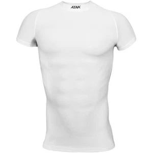 ATAK Mens Short Sleeve Sports Running Base Layer Compression Shirt Top - White - Picture 1 of 1