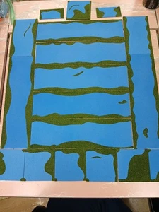 9+' River set 18 pc 3" wide River System geomorphic wargaming RPG Terrain Train - Picture 1 of 5