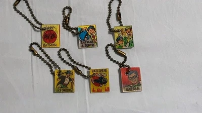 BATMAN =  6 Different Original 1966 Flicker Flasher Gumball Key Chains Vari-Vue  - Image 1 of 4
