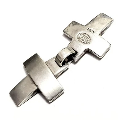Auténtico Colgante Doble Cruz Marca FOSSIL Plata de Ley 925 Foto 1 de 2