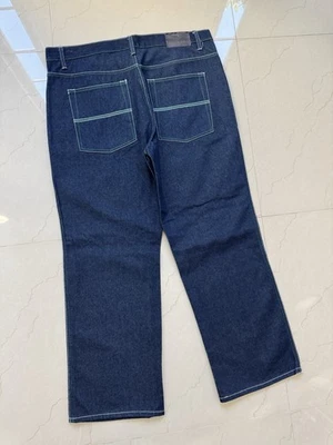 Pantalones de mezclilla para hombre Pj Mark talla 42x32 calce recto lavado oscuro de colección Y2K patinador suelto Foto 1 de 4